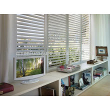 new design Europe interior white PVC plantation window shutter in bi-fold & sliding